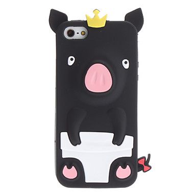 Capinha para iPhone 5/5S  Porquinho 3D preto