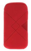 Bolsa para iPhone 5/5S em tecido super macio - Vermelha