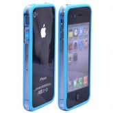 Bumper transparente com borda azul  para iPhone 5/5S